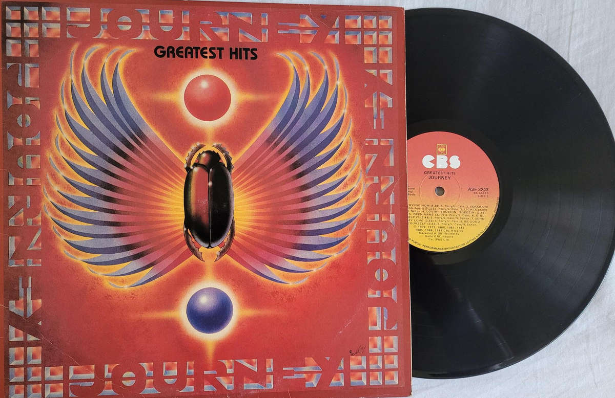 JOURNEY GREATEST HITS. ICONIC VINYL ALBUM. WORK OF ART COVER. VERY GOOD.