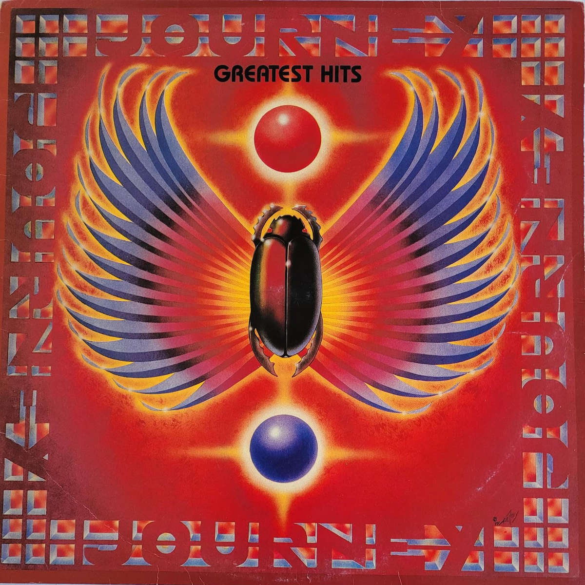 JOURNEY GREATEST HITS. ICONIC VINYL ALBUM. WORK OF ART COVER. VERY GOOD.