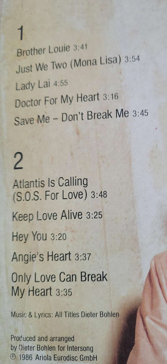 MODERN TALKING, READY FOR ROMANCE ALBUM NUMER 3, VERY GOOD