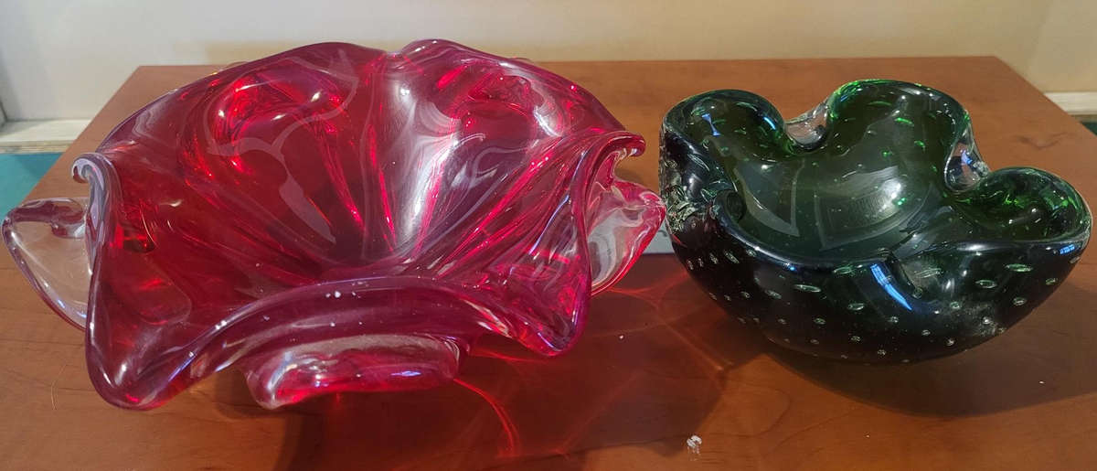 TWO BEAUTIFUL MURANO PIECES FOR YOUR COLLECTION/DISPLAY