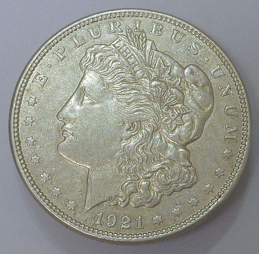 Ultra Rare USA 1921-P Morgan Silver Dollar Last Year Issue 90% Silver $1.00 Bullion Collectors Coin
