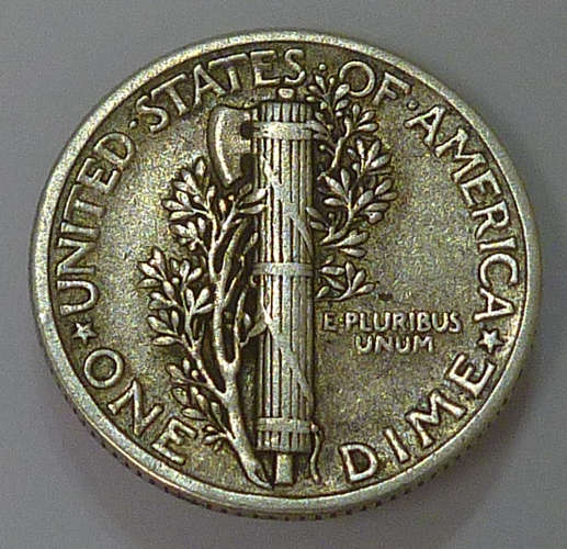 United States of America 1941-P Philadelphia Mint Silver Mercury Dime.