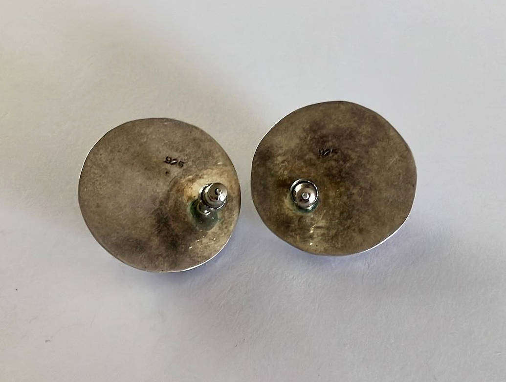 Antique .925 Sterling Silver Earrings ~ Not Scrap ...10.75 grams.