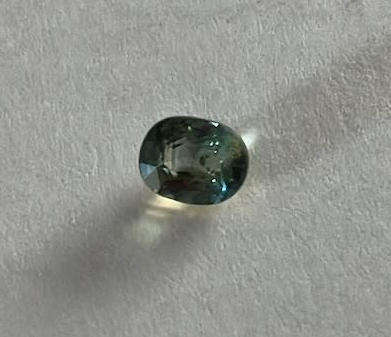 RARE! .40 ct. Oval Cut Natural Teal Blue, Green, Yellow Parti-Color Sapphire Gem - Montana, USA