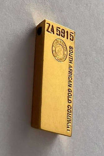 24 Carat Gold Bar Pendant - South African Gold Company - Chain Not Included