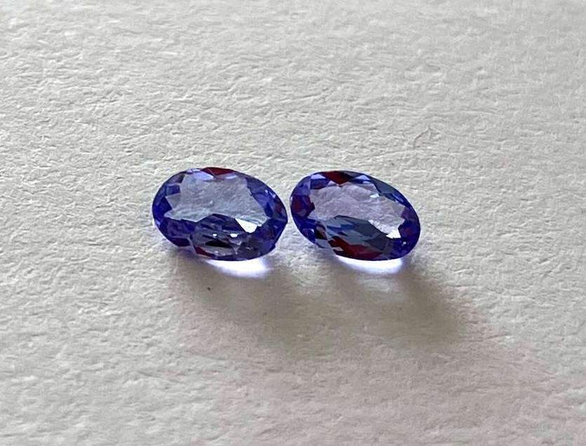Matched 0.28 ct. t.w. Oval Facet Tanzanite for Earrings. Genuinely Earth Mined Gems.