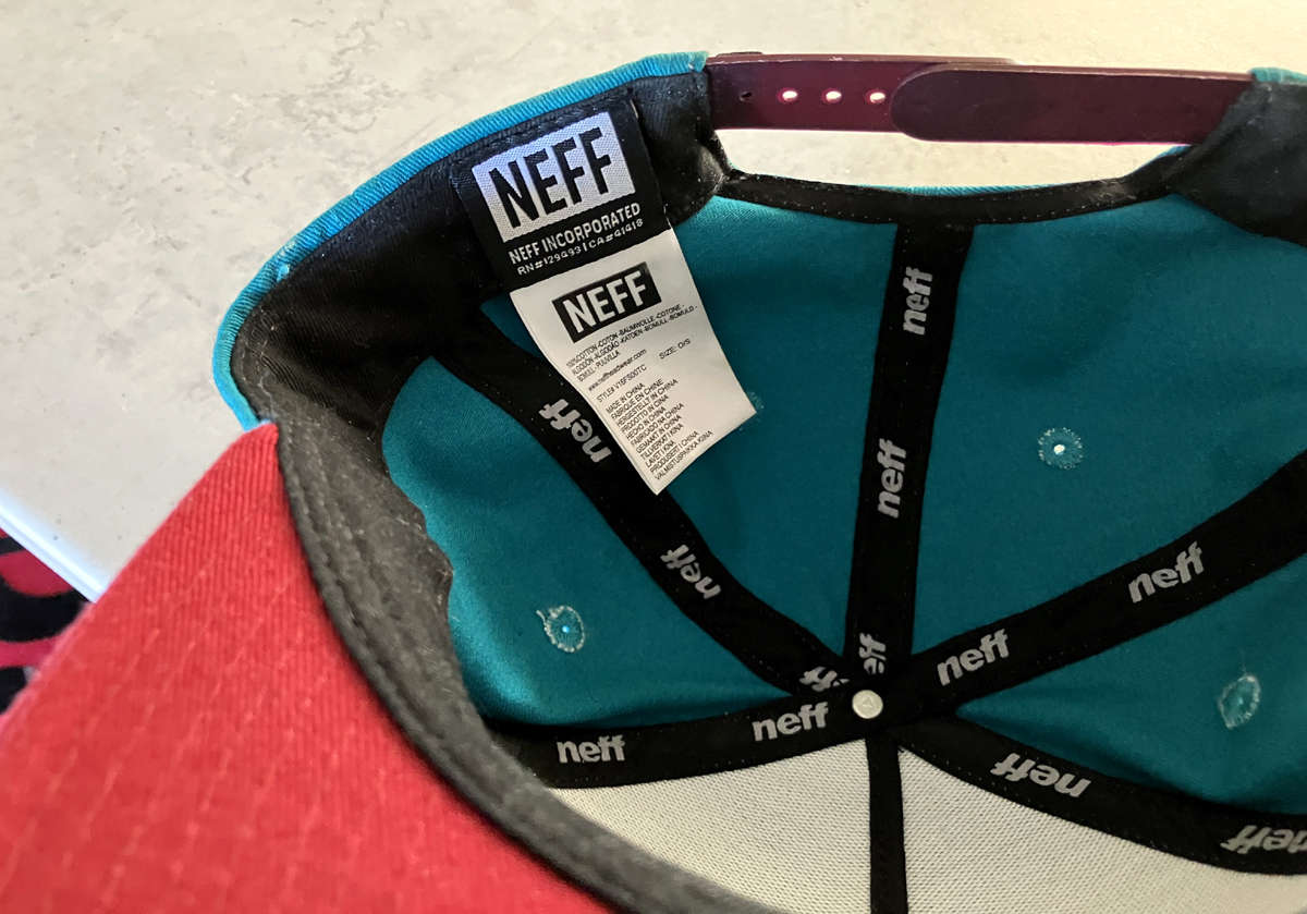 NEF SNAPBACK CLOSURE CAP, ONE SIZE FITS MOST, HIP-HOP, SURF, SKATE, IMPORTED U.S.A. NEW.