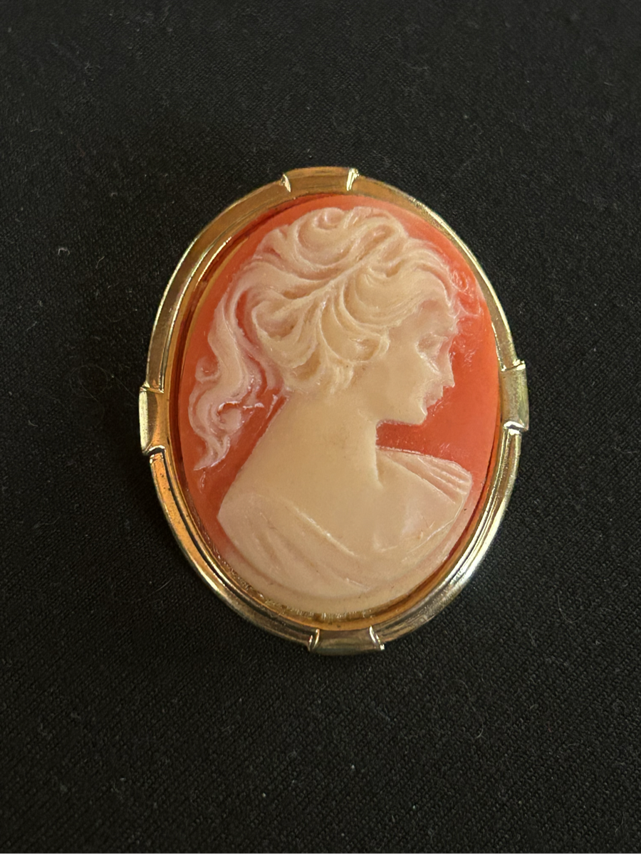 Vintage cameo brooch