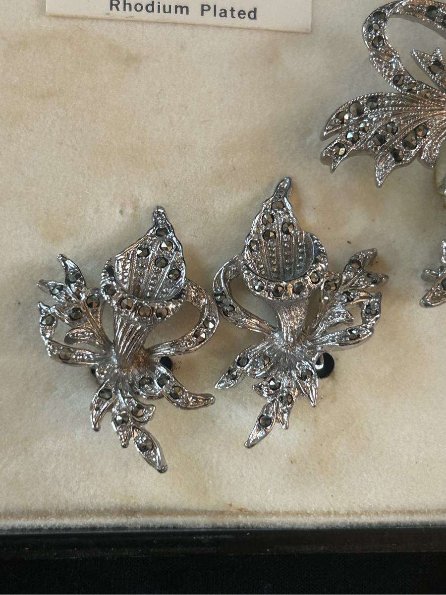 Vintage Marcasite hand set