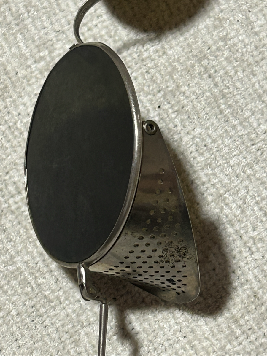 Antique Wilson Round Tinted Safety Motorcycle Sunglasses