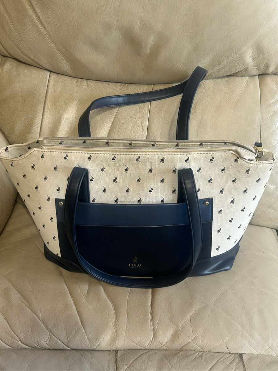 Polo Kensington Tote Blue handbag used