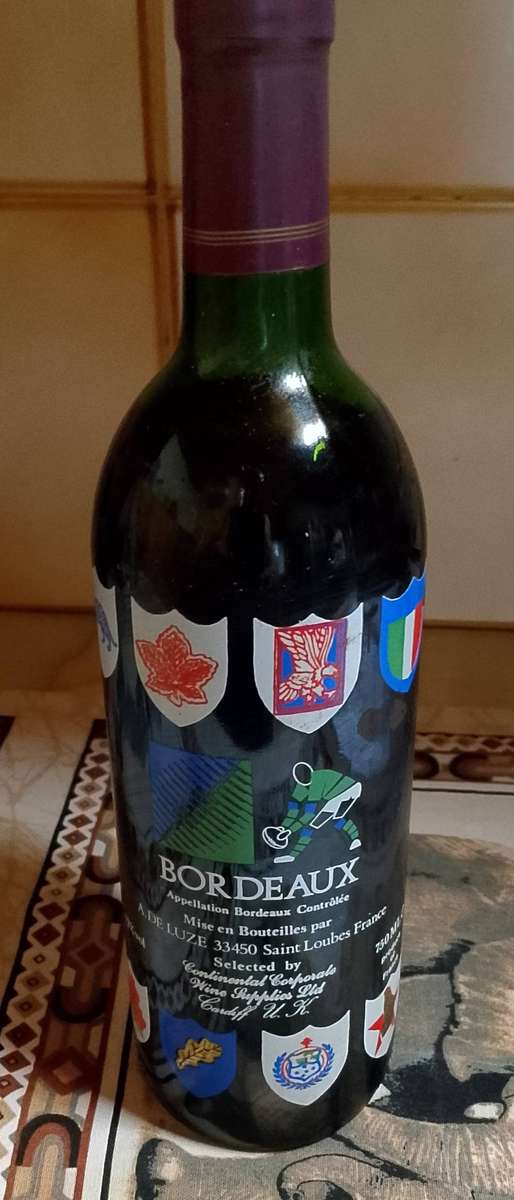 Vintage 1991 Rugby World Cup Bordeaux Wine