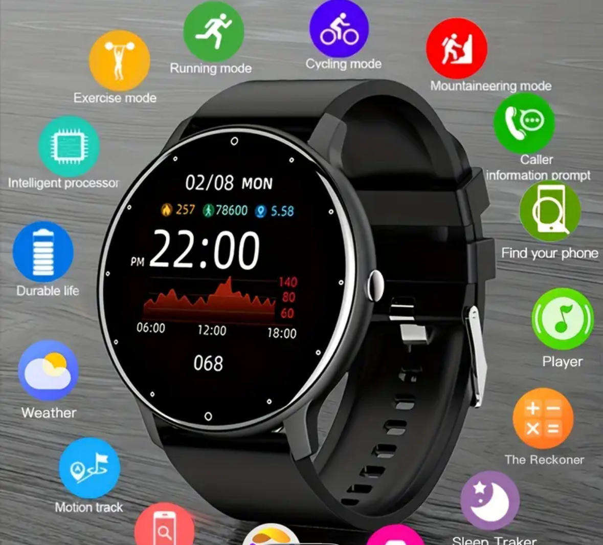 Smart Watch 3.25cm Full Touch Screen Display