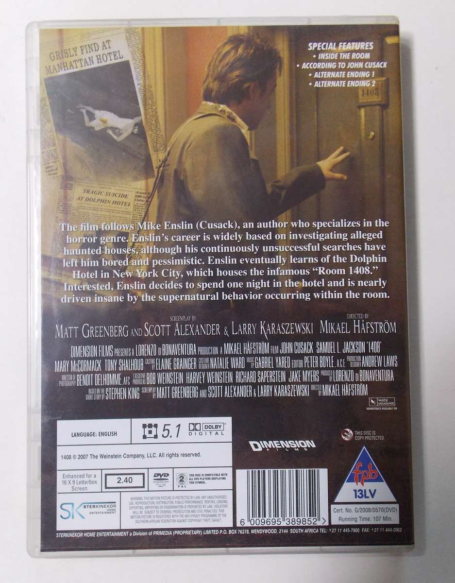 1408 (John Cusack 2007) DVD