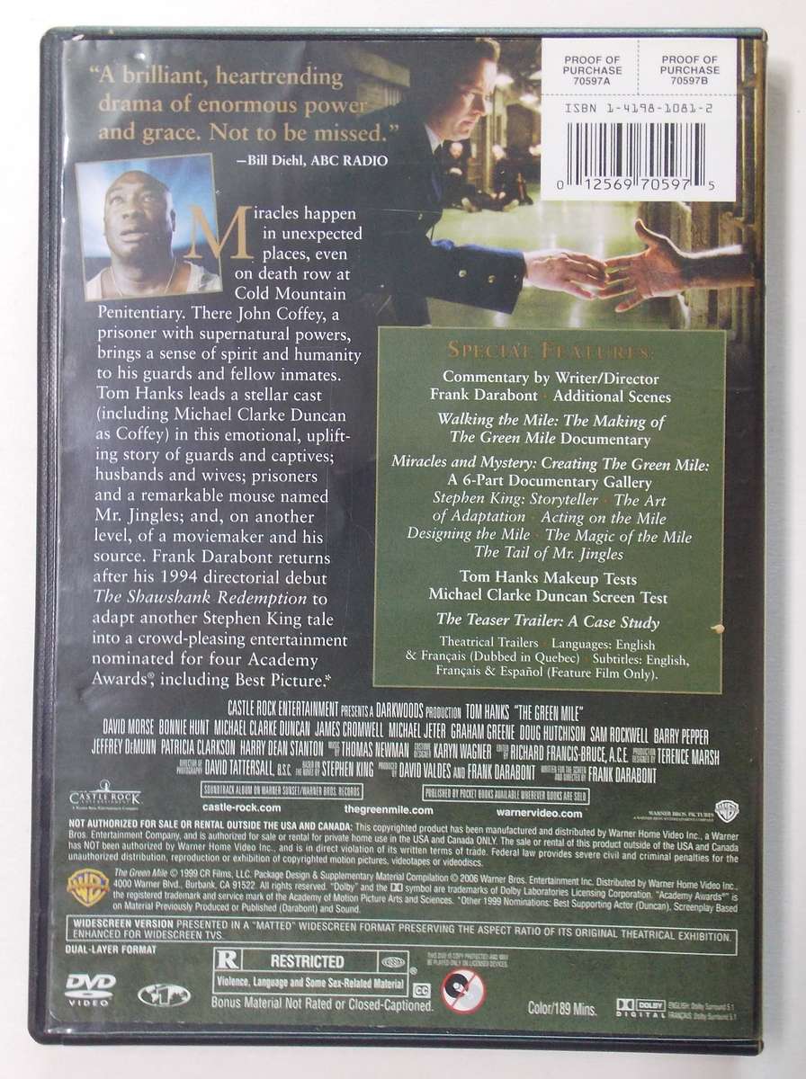 The Green Mile Special Edition 2-Disc (Tom Hanks 1999) DVD
