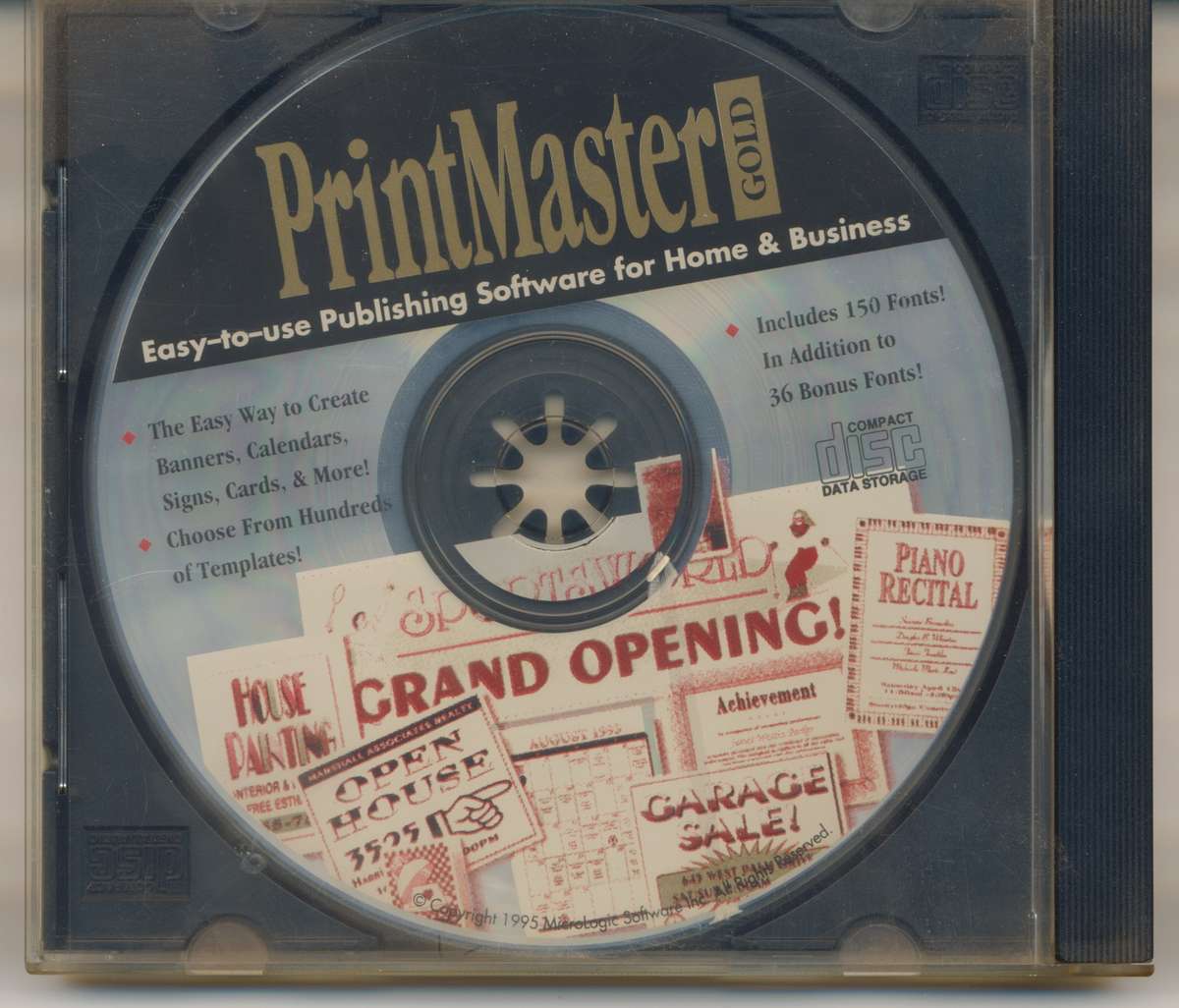 Mindscape Print Master Gold for Windows 3.1 (1995) CD