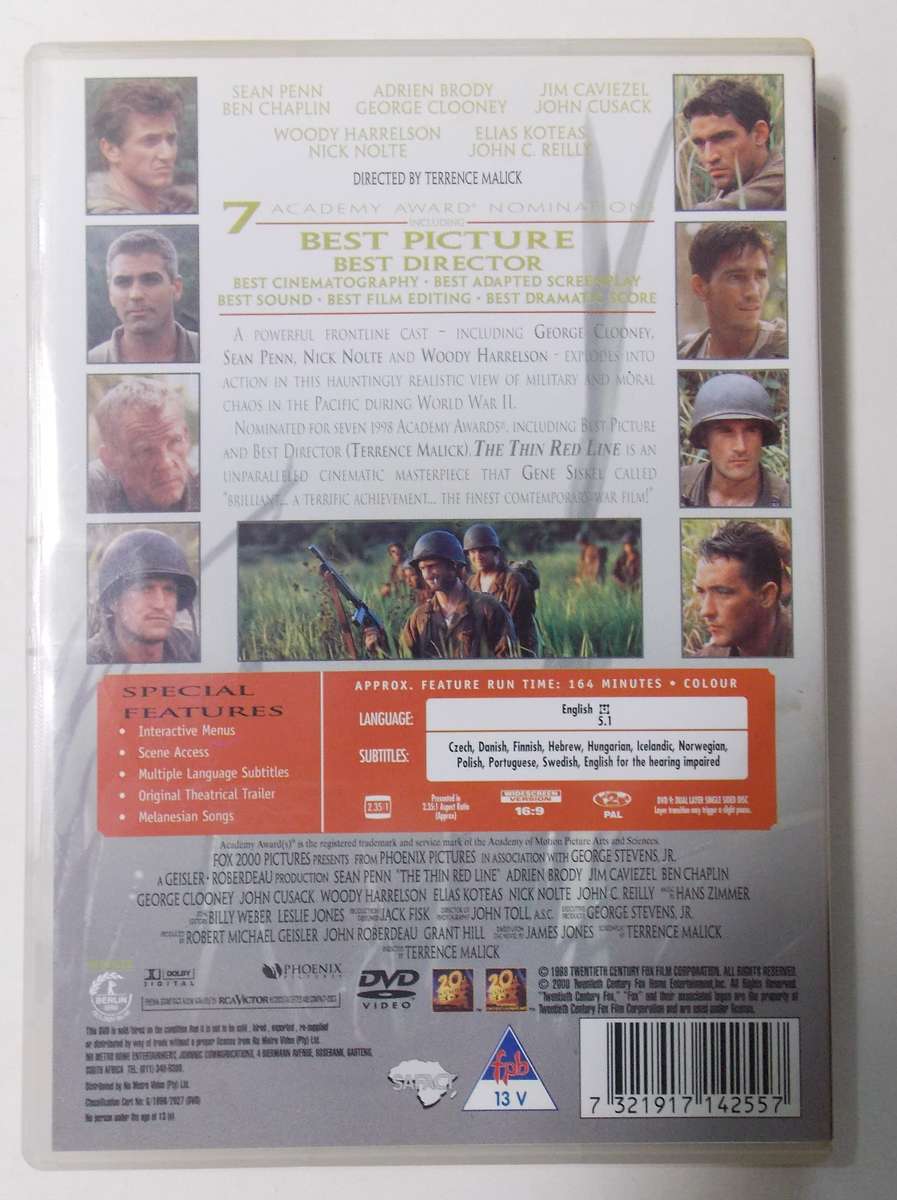 The Thin Red Line (George Clooney 1998) DVD