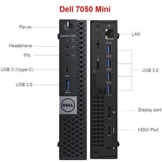 Optiplex 7050 MFF, Core i5 7500T, 500GB HDD, HDMI, Windows 11