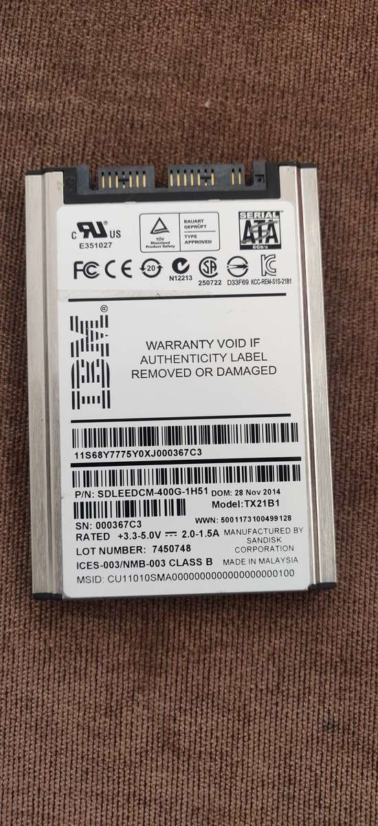 1.8 inch 400GB SSD SATA (Micro SATA) - IBM
