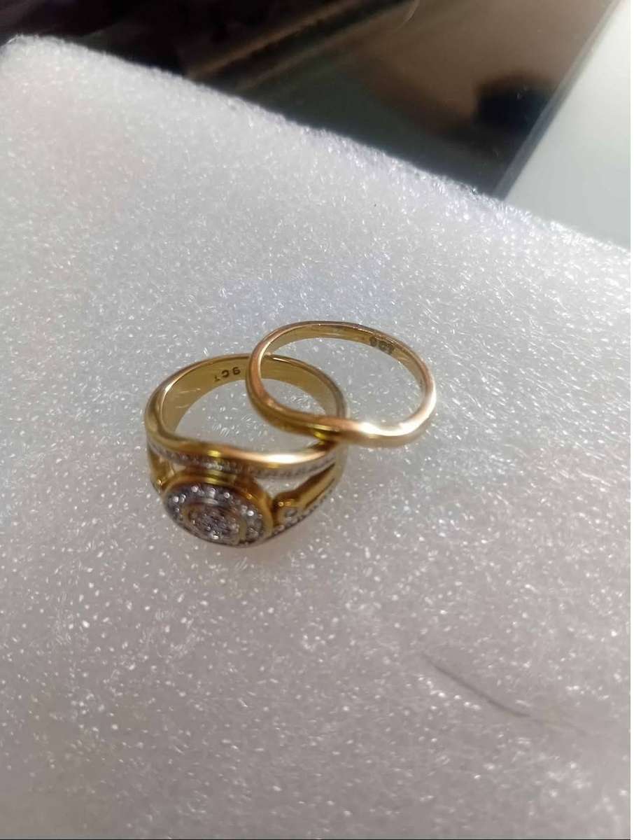 9ct Rose Gold Engagement and Wedding Bands