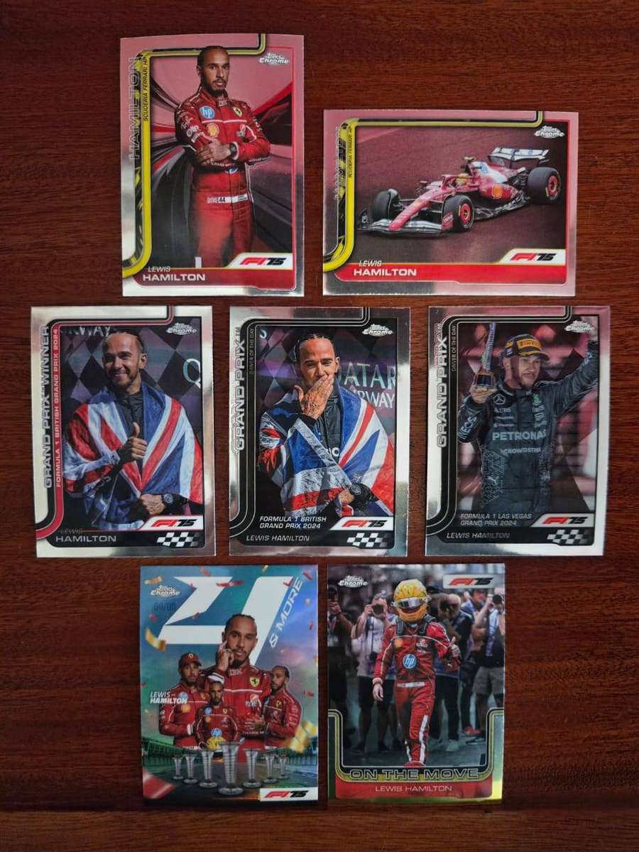 2025 Topps F1 Lewis Hamilton - 7-Card Collector Lot (Inserts & Bases)