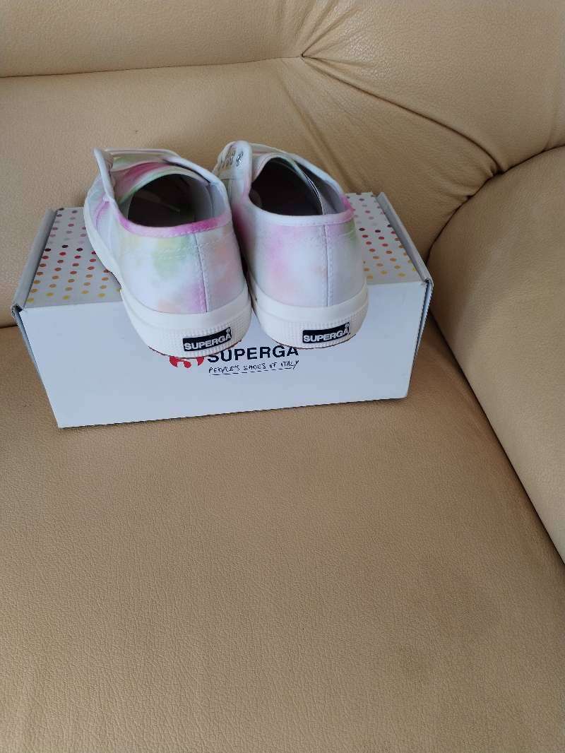 Superga White Multicolor Tie Dye Sneakers Size 5