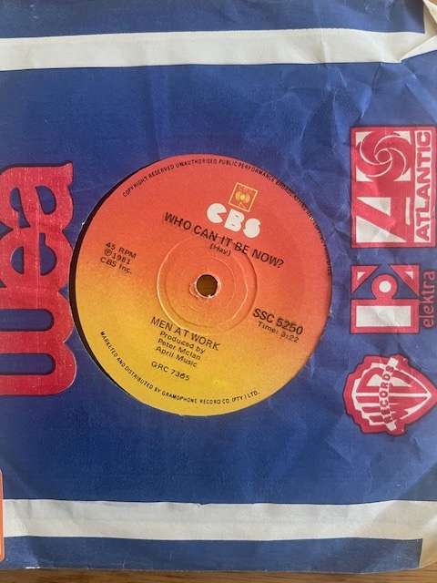 Mini Record: Men At Work - Who can it be now & Anyone for Tennis.  1981