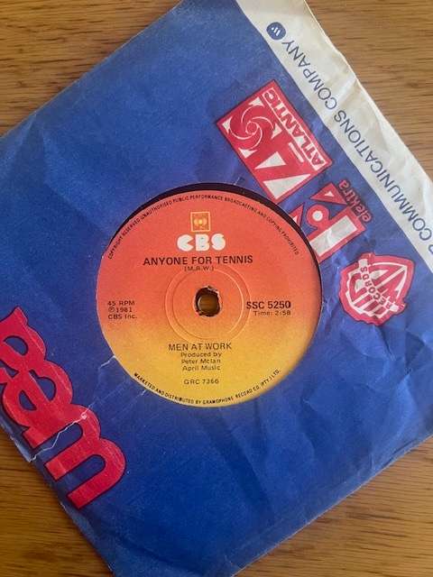 Mini Record: Men At Work - Who can it be now & Anyone for Tennis.  1981