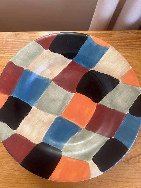 Tabletops Unlimited Barcelona Diamonds Dinner Plates