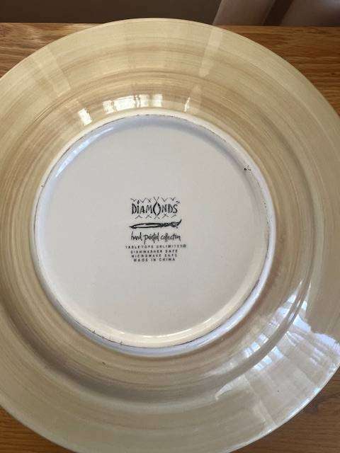 Tabletops Unlimited Barcelona Diamonds Dinner Plates