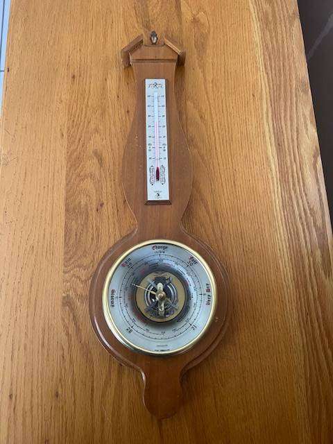 Vintage wooden barometer