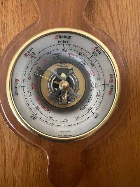 Vintage wooden barometer
