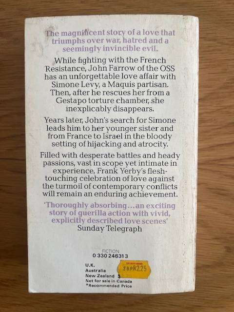 Book: The voyage unplanned.  Frank Yerby. 1974