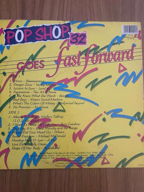 Record: Pop Shop 32 goes Fast Forward. Various Artists. 1986