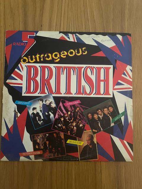 Record: Outrageous British Radio 5. Various Artists. 1985