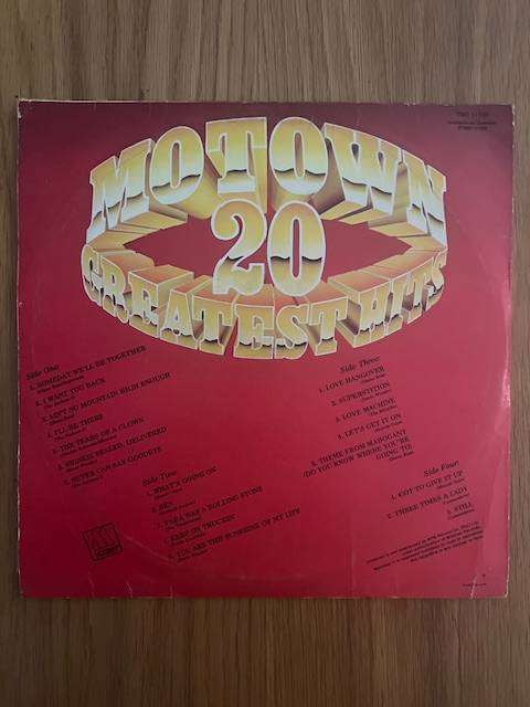 Record: Motown greatest hits. Various Artists. 2 LP's. 1980.