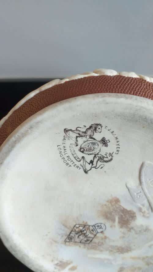 T.J & Mayer Dale Hall pottery - Longport Jug 1850s Paul et Virginie.