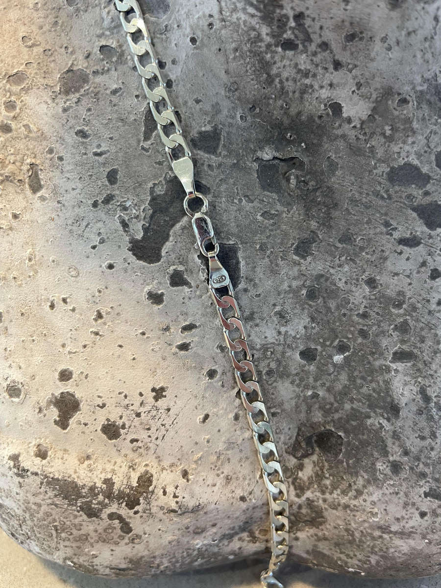 925 Sterling Silver Curb Cuban link chain. 925 Hallmark!