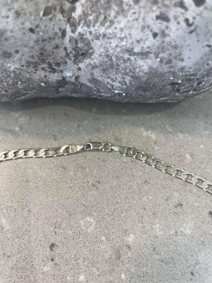 925 Sterling Silver Curb Cuban link chain. 925 Hallmark!