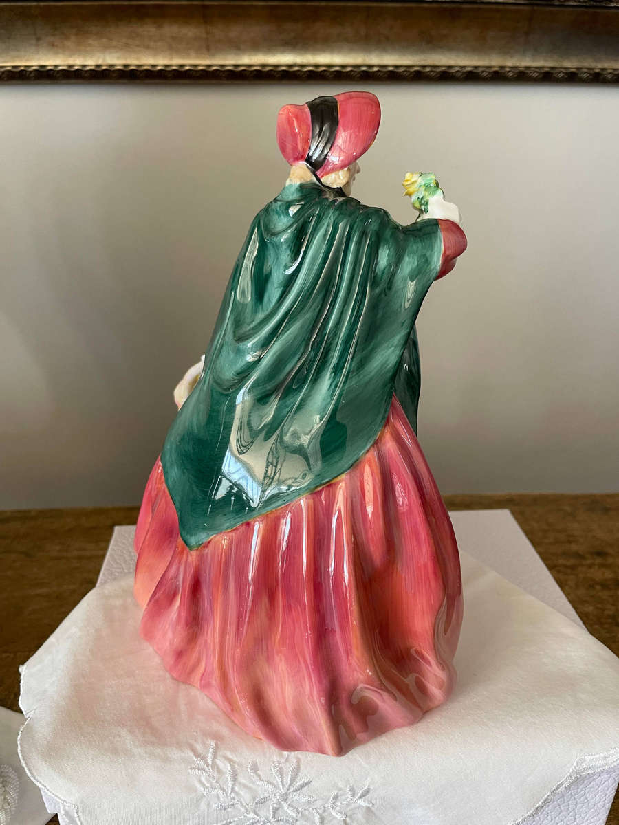 Vintage - 1949 Royal Doulton Signed Figurine 'LADY CHARMIAN" Basket of Roses Mint.