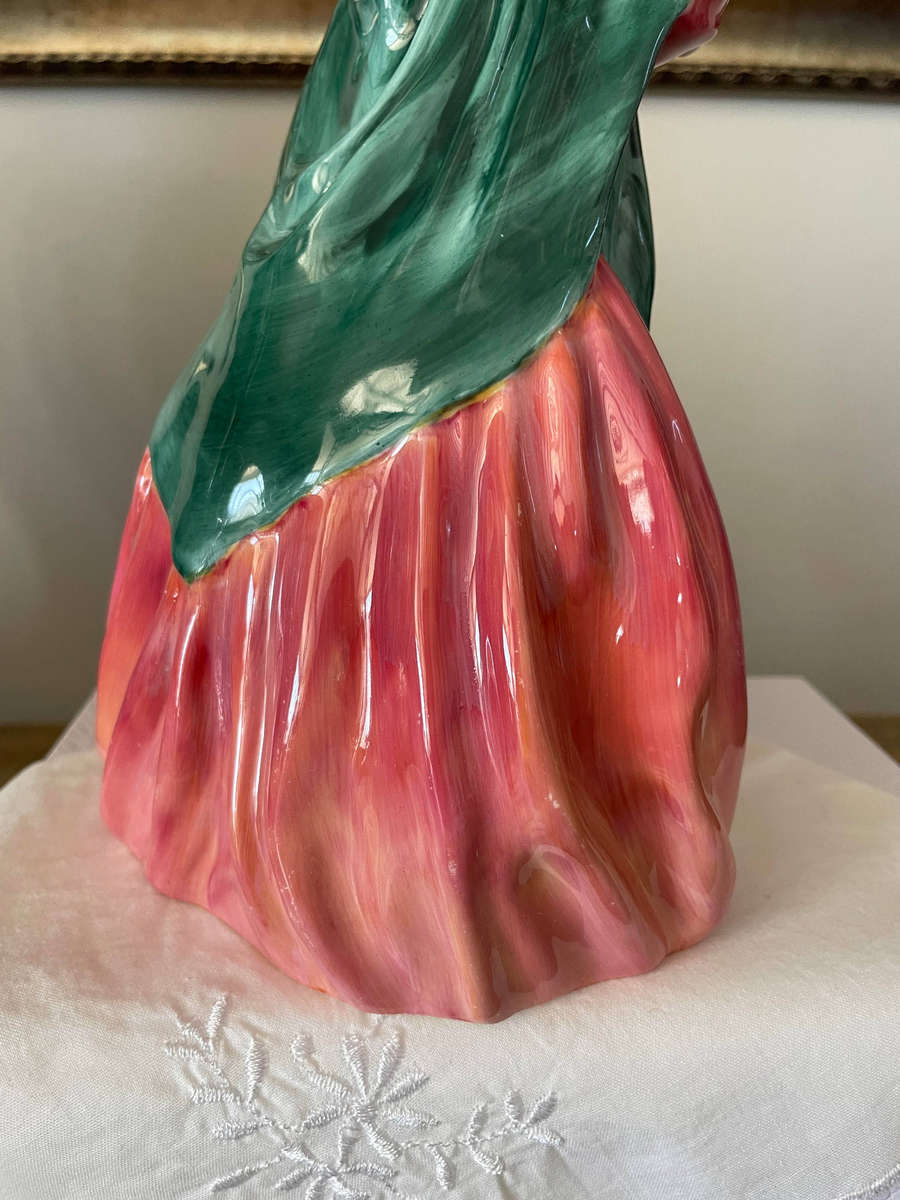 Vintage - 1949 Royal Doulton Signed Figurine 'LADY CHARMIAN" Basket of Roses Mint.