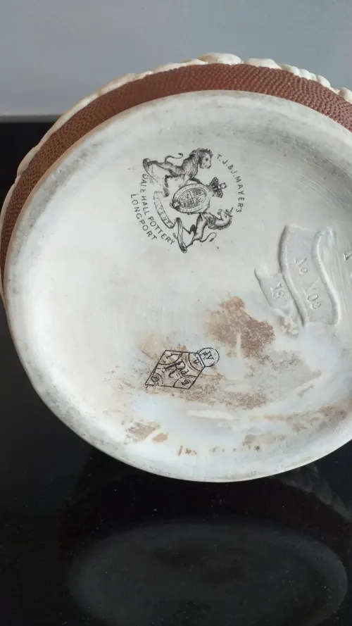 T.J & Mayer Dale Hall pottery - Longport Jug 1850s Paul et Virginie.