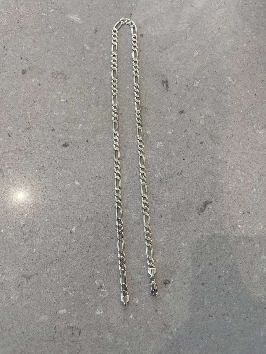 Figaro chain 925 Sterling Silver made in Italy!! 4.7mm - 14.91grams