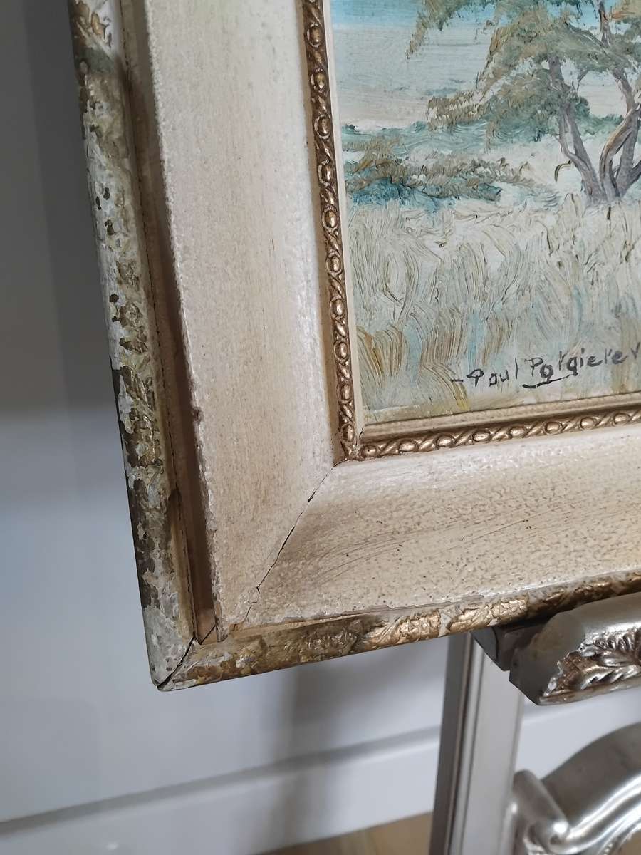 Paul Potgieter (South Africa, 1917 - 1994) original landscape oil on board vintage painting