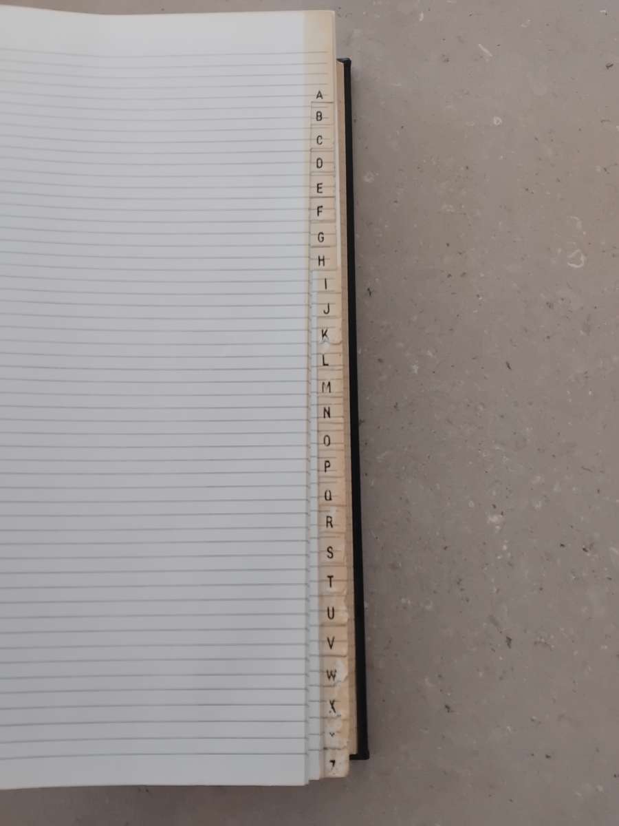 Vintage Corporate Minute Book, Quarter Bind in Red Leather, and unused