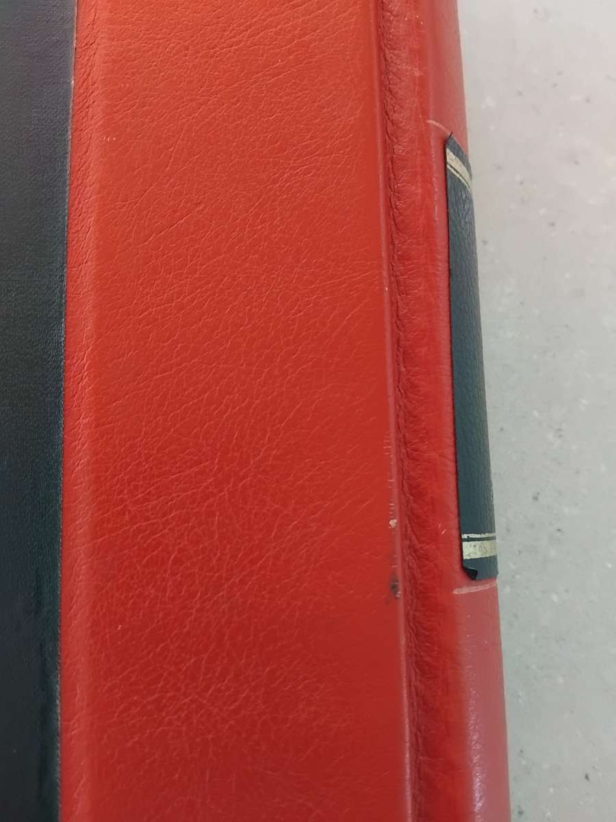 Vintage Corporate Minute Book, Quarter Bind in Red Leather, and unused