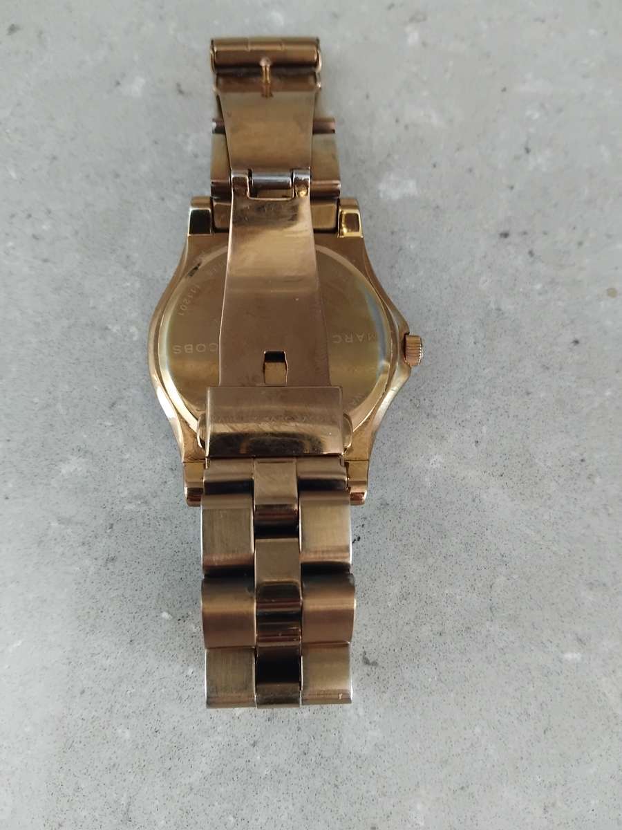 Marc Jacobs Rivera White Dial Rose Gold Stainless Steel Strap Watch for Women