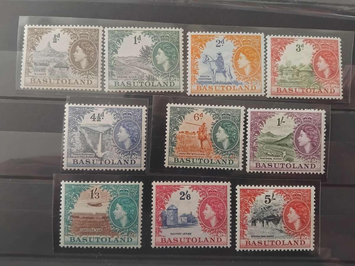 BASUTOLAND 1954 SG43/SG52 Mint Unmounted QEII Set of 10 to 5s