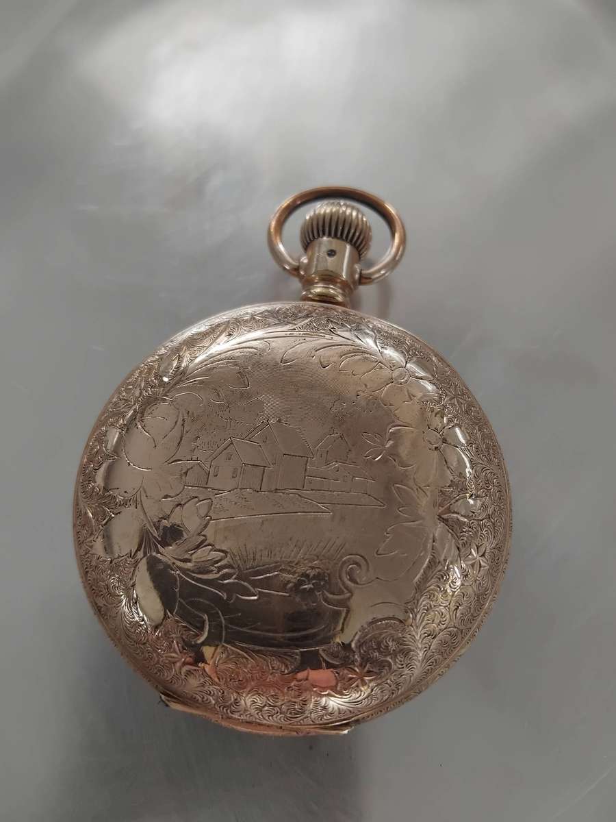 Elgin 1896 Antique Brass Pocket Watch