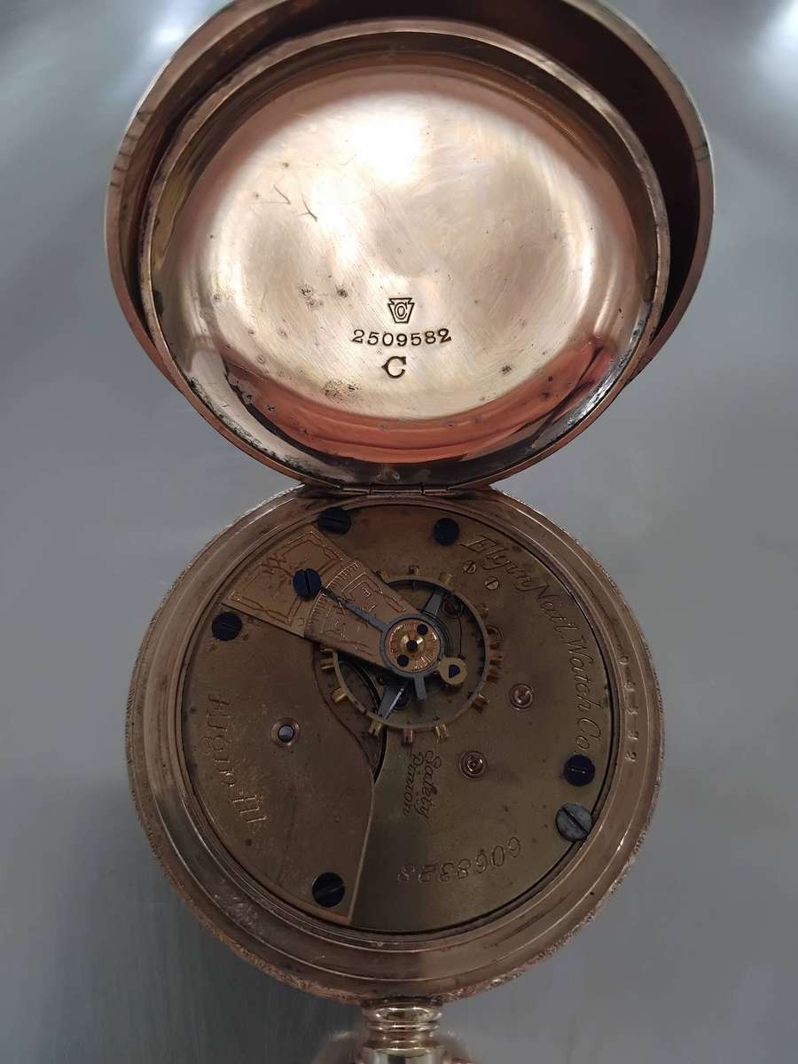 Elgin 1896 Antique Brass Pocket Watch